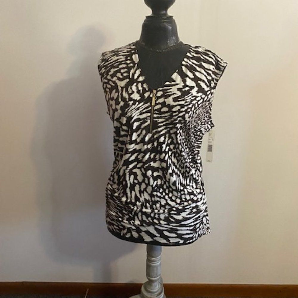 Preston & York Safari Dakota V-neck sleeveless top, size XL